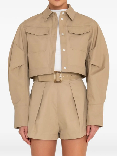  Sans Faff Torino Cropped Jacket - Neutrals 