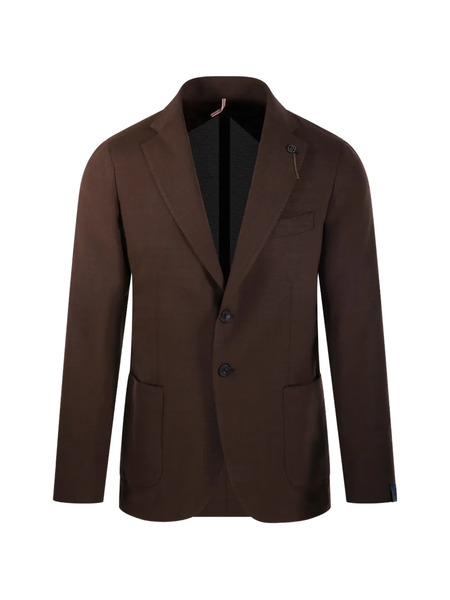  Santaniello Buttoned Blazer - Brown 