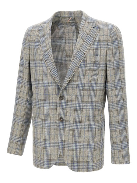  Santaniello Plaid-pattern Blazer - Grey 