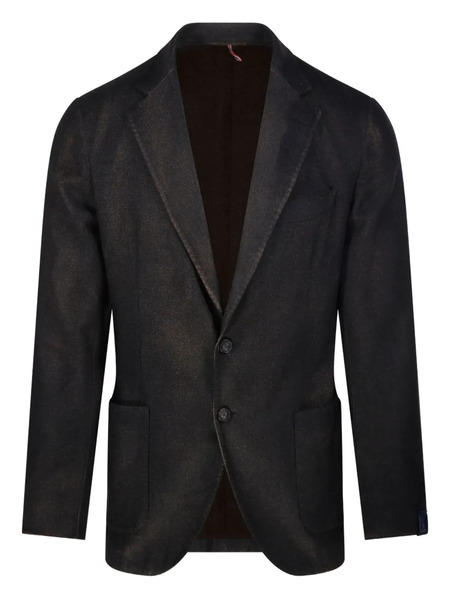  Santaniello Two-button Speckled Blazer - Black 