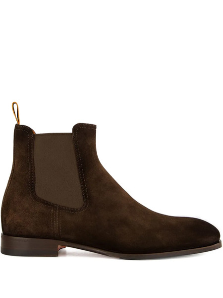  Santoni Archerboot Suede Chelsea Boots - Brown 