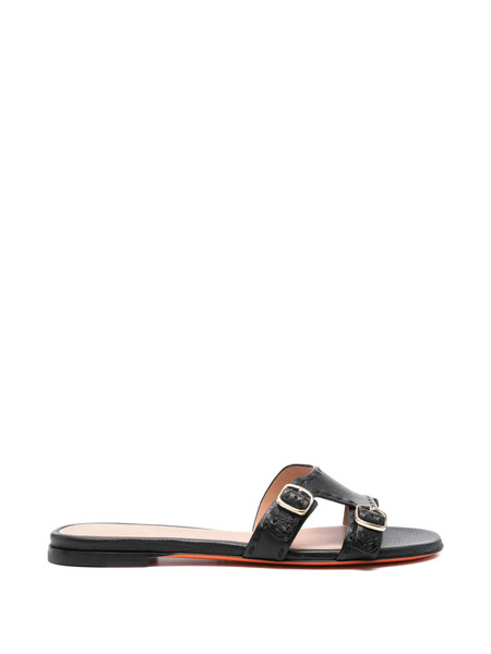  Santoni Buckle Strap Pumps - Black 