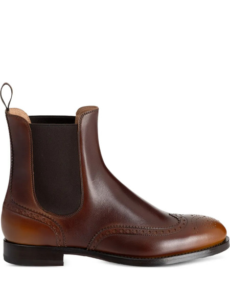  Santoni Delia Brogue Boots - Brown 