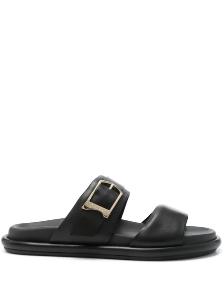  Santoni Leather Sandals - Black 