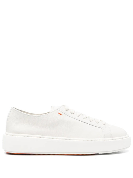  Santoni Leather Sneakers - White 