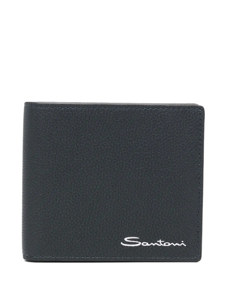  Santoni Leather Wallet - Blue 