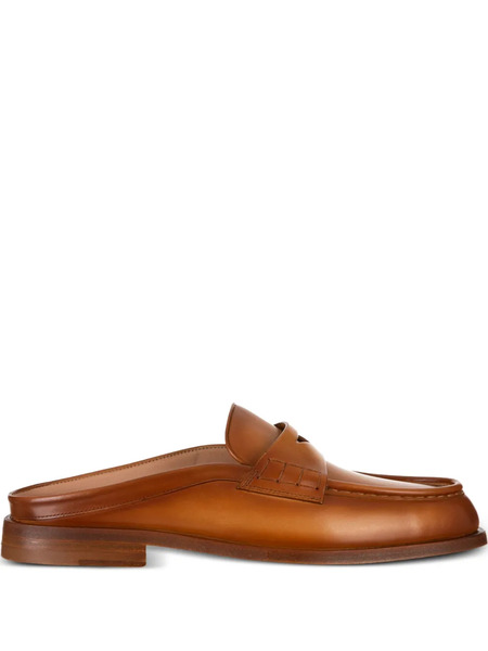  Santoni Loafer Mules - Brown 