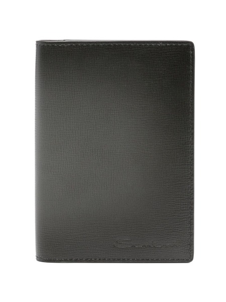  Santoni Logo-debossed Wallet - Grey 