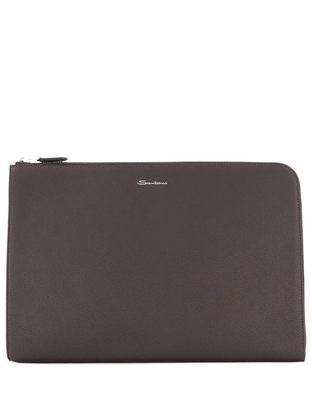  Santoni Logo-print Laptop Case - Brown 