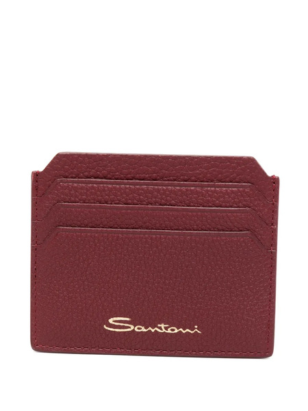  Santoni Logo-print Wallet - Red 