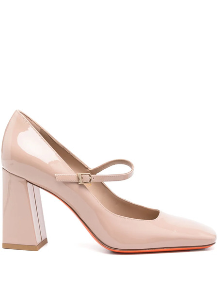  Santoni 80mm Leather Pumps - Pink 