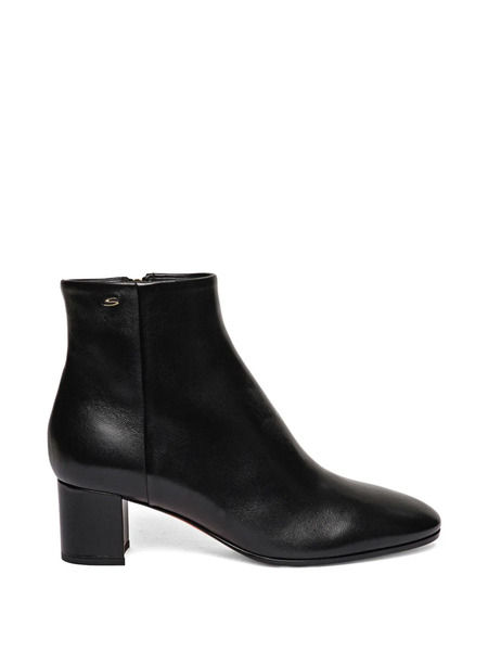  Santoni Round-toe Zip-fastening Boots - Black 