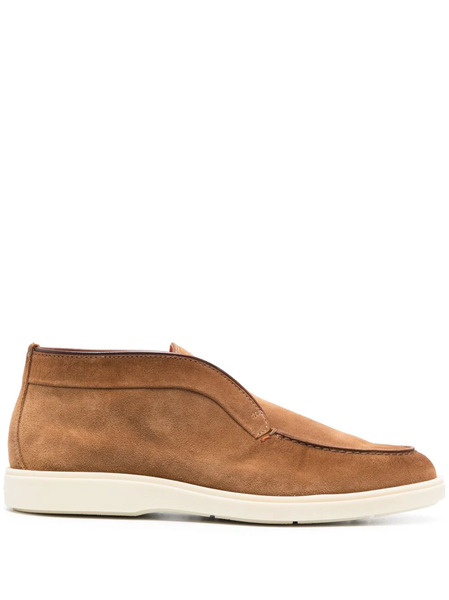  Santoni Slip-on Suede Boots - Brown 