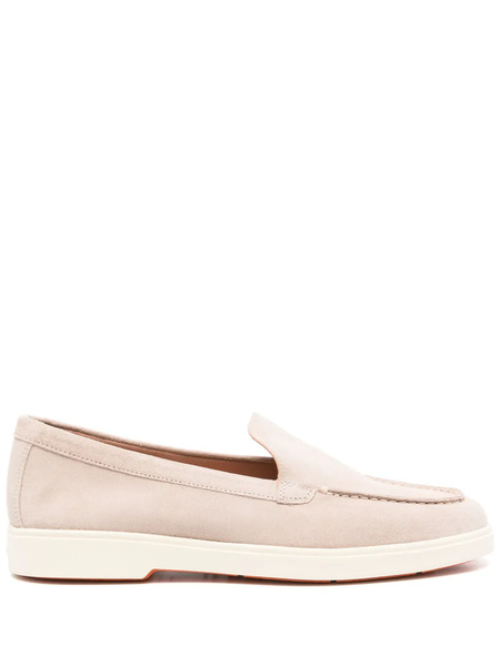  Santoni Suede Loafers - Neutrals 