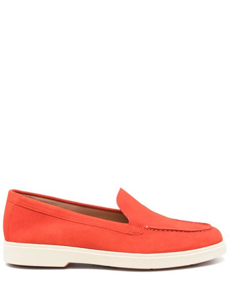  Santoni Suede Loafers - Red 