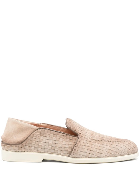 Santoni Suede Slippers - Neutrals 