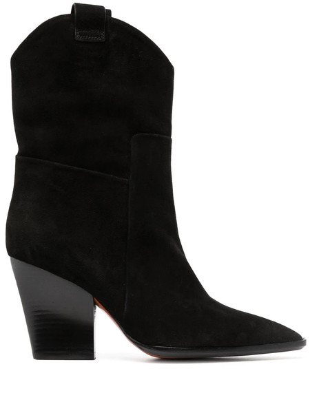  Santoni Western 90mm Ankle Boots - Black 
