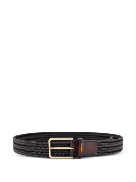  Santoni Woven Belt - Brown 