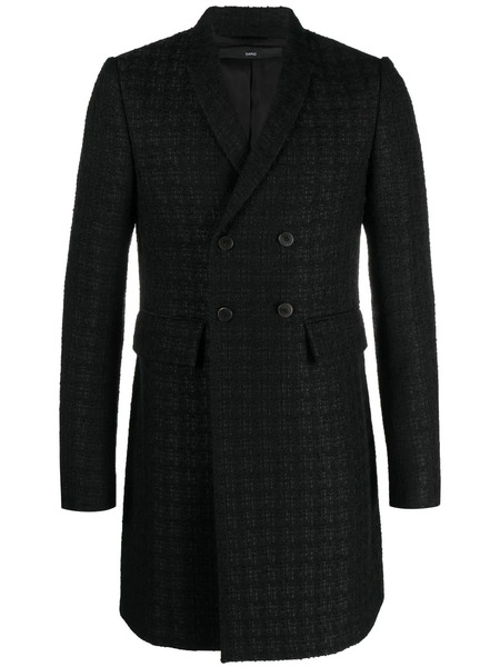  Sapio Boucle Double-breasted Coat - Black 