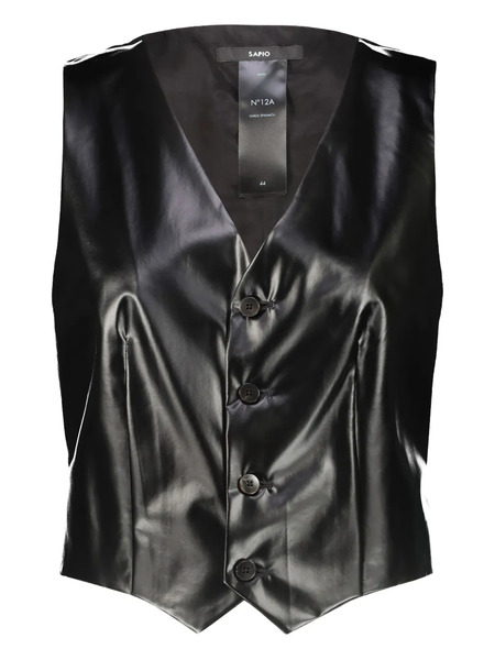  Sapio Coated Buckle Waistcoat - Black 