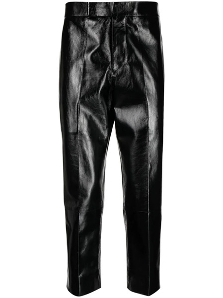  Sapio Cropped Leather Trousers - Black 