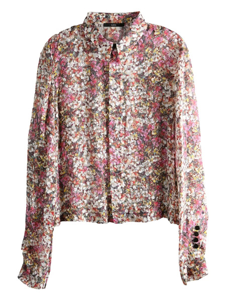  Sapio Devoré Floral Shirt - White 