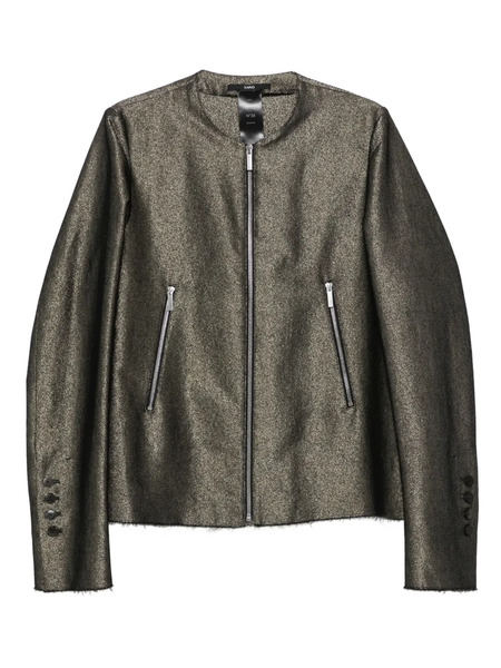  Sapio Frayed-edge Metallic Jacket - Grey 
