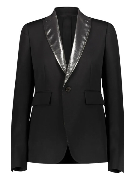  Sapio N°55 Lamé-lapels Jacket - Black 