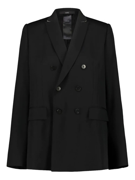  Sapio N44l Double-breasted Blazer - Black 