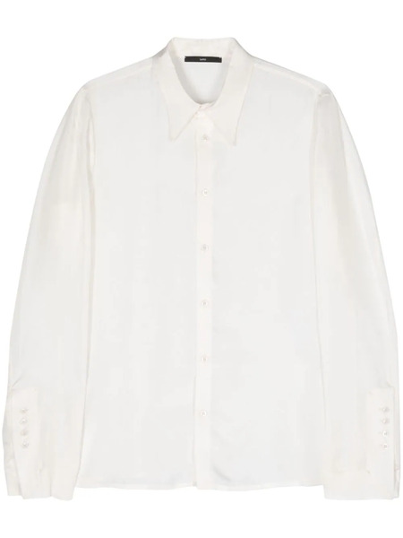  Sapio Pointed-collar Twill Shirt - White 