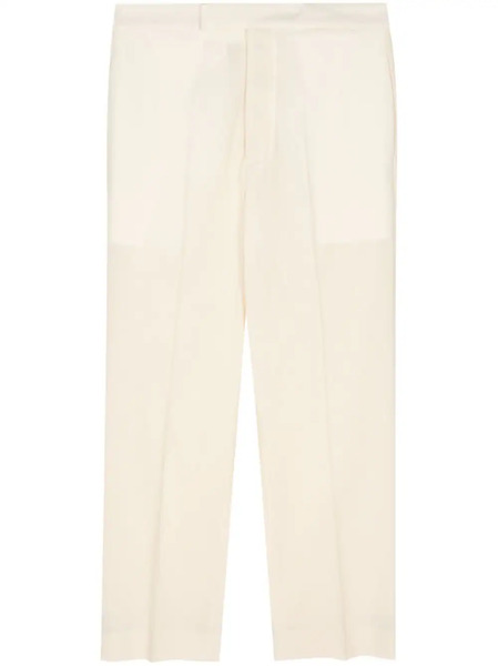  Sapio Pressed-crease Wool Tapered Trousers - Neutrals 