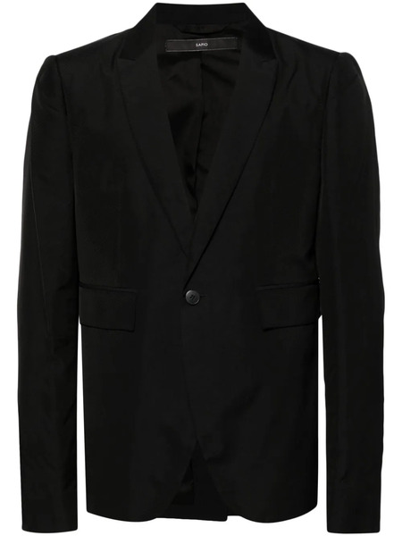  Sapio Single-breasted Jacquard Blazer - Black 