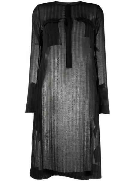  Sapio Striped Sheer Oversized T-shirt - Black 