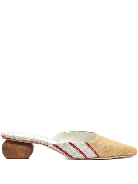  Sarah Chofakian Guest Room Mules - Neutrals 