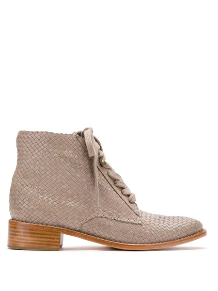 Sarah Chofakian Leather Boots - Grey 