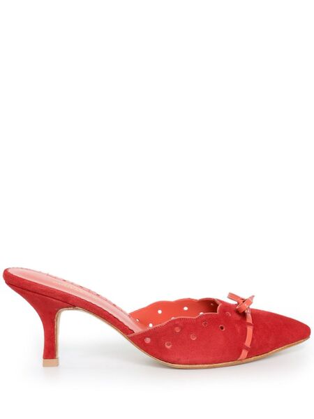  Sarah Chofakian 55mm Leather Mules - Red 