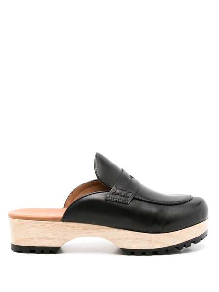  Sarah Chofakian Sarah Leather Clogs - Black 
