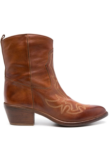  Sartore Leather Cowboy Boots - Brown 