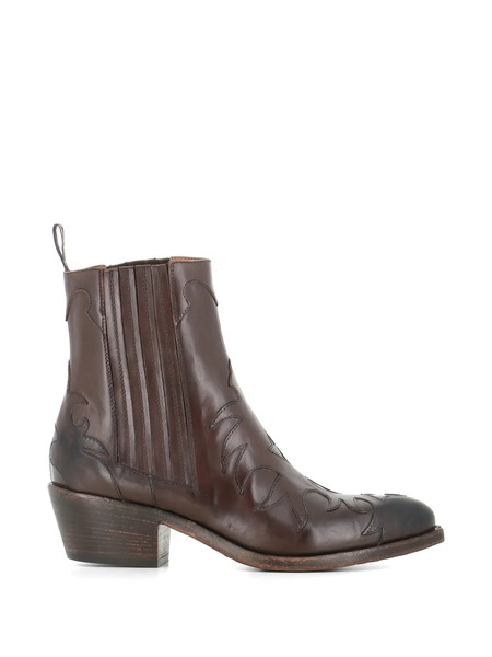 Sartore Patterned Leather Boots - Brown 