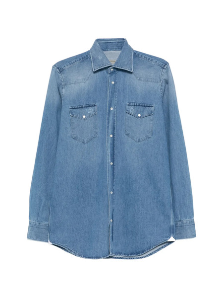  Sartorio Napoli Buttoned Denim Shirt - Blue 