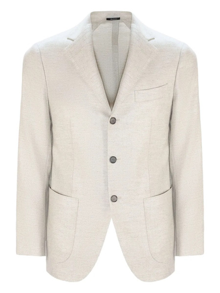  Sartorio Napoli Herringbone Single-breasted Blazer - Neutrals 
