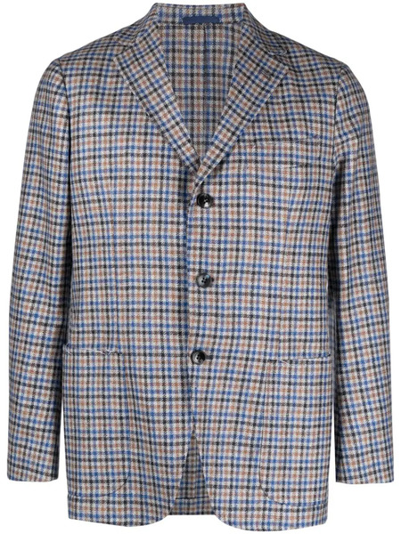  Sartorio Napoli Plaid-check Single-breasted Blazer - Grey 