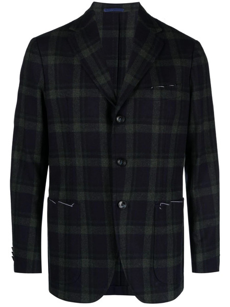  Sartorio Napoli Plaid-check Virgin Wool Blazer - Grey 