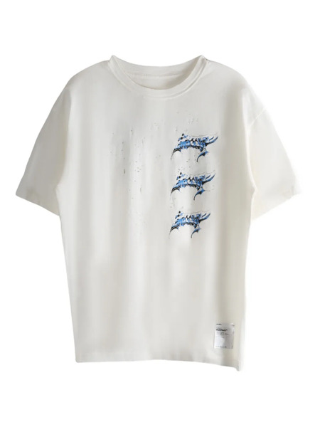 Satisfy Mothtech Distressed Print T-shirt - White 