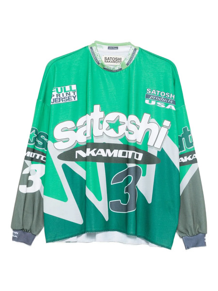  Satoshi Nakamoto Drop-shoulder T-shirt - Green 