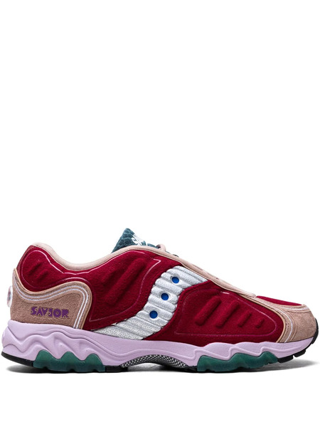  Saucony X Jae Tips Matrix burgundy/tan/multicolour Sneakers - Red 
