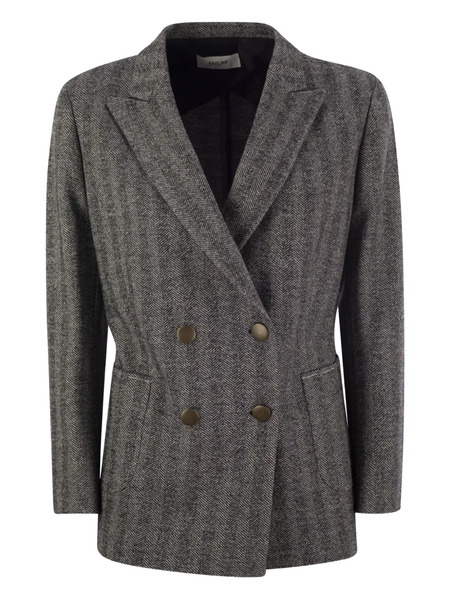  Saulina Assunta Herringbone Blazer - Grey 