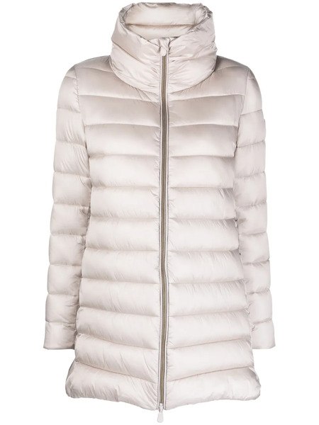  Save The Duck Funnel-neck Parka Coat - Neutrals 