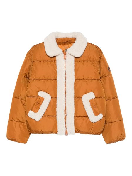  Save The Duck Honey Faux-shearling Trim Jacket - Orange 