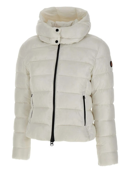  Save The Duck Horizontal-quilted Hooded Puffer Jacket - Neutrals 